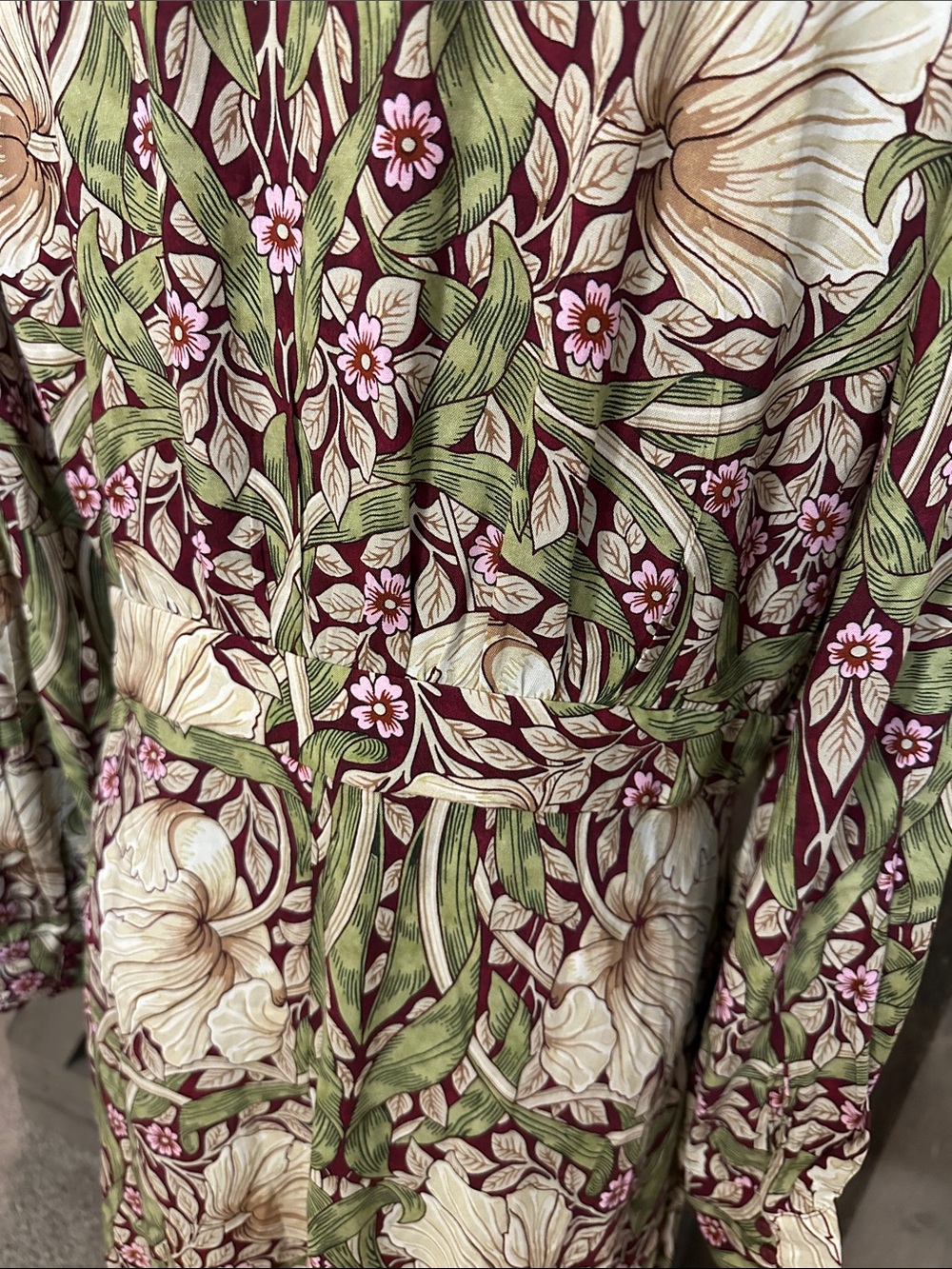 H&M + Morris Co Olive and Beige Floral Maxi Dress - Picture 11 of 14